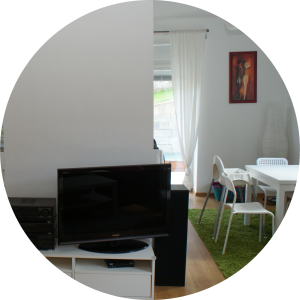 2-rooms apartment large (downstairs)